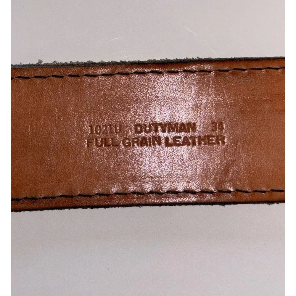 Dutyman Basketweave Full Grain Leather Belt 1021U Size 34 Police Officer Uniform